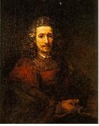 REMBRANDT Harmenszoon van Rijn Man with a Magnifying Glass du Spain oil painting reproduction